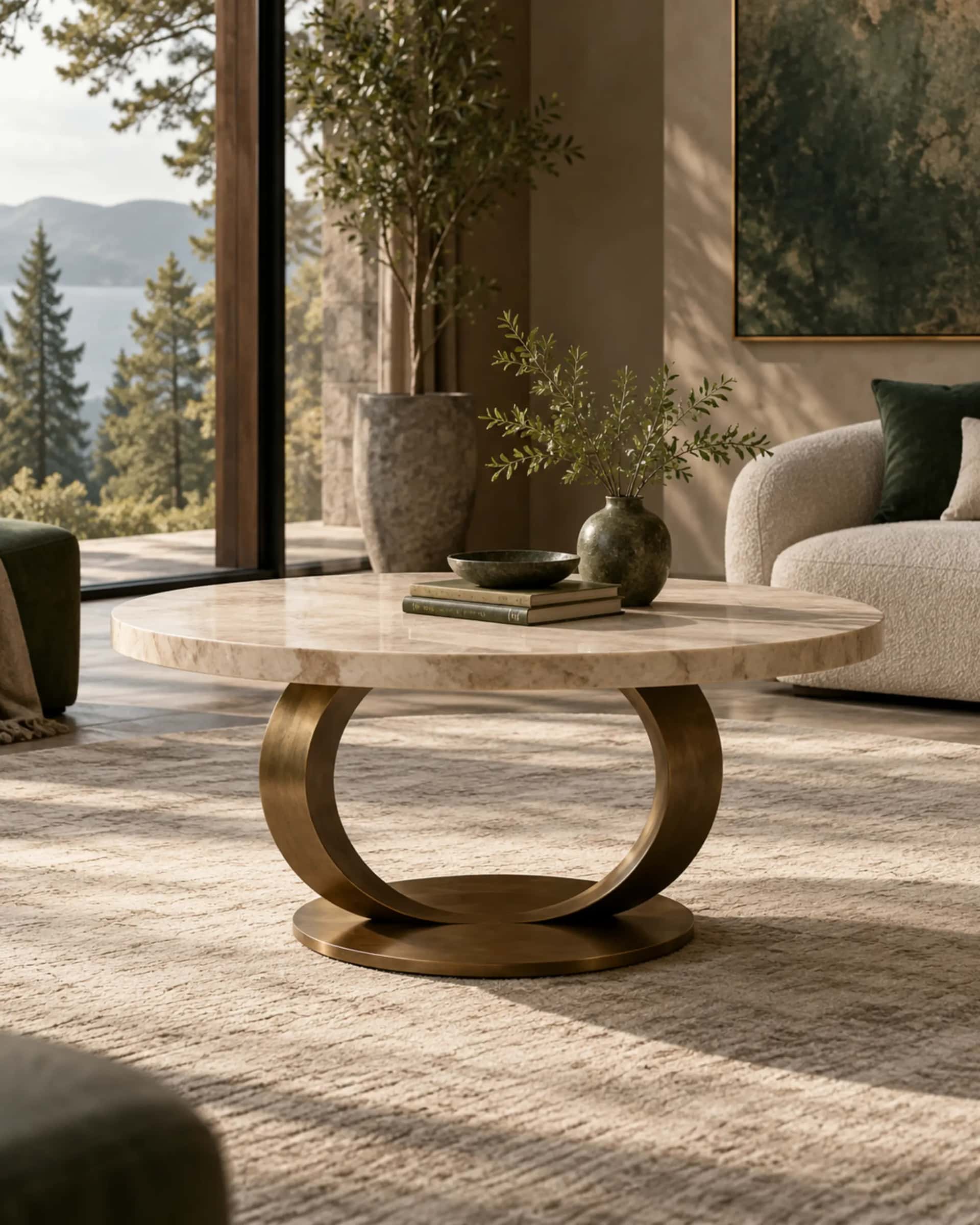 Halo Ring-Base Coffee Table — design visualization