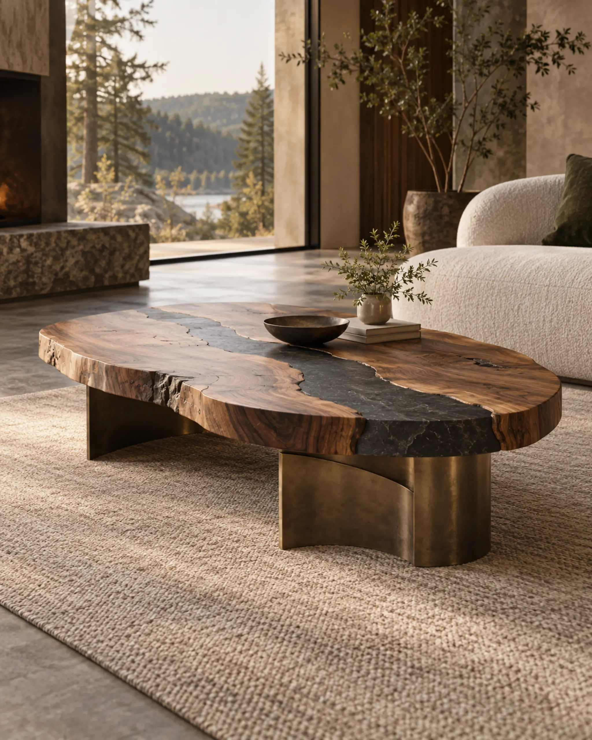 Slate River Coffee Table — design visualization