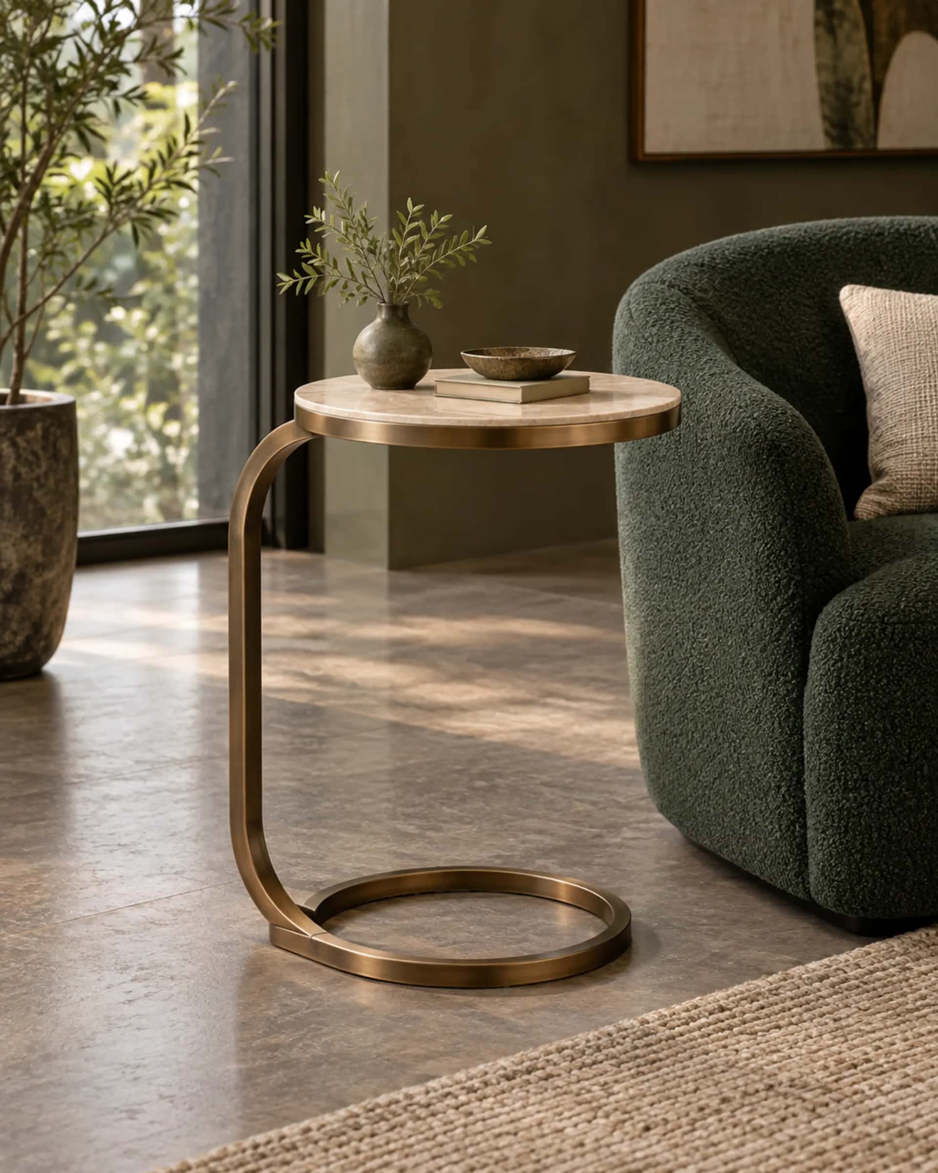 Arc C-Shape Side Table — design visualization