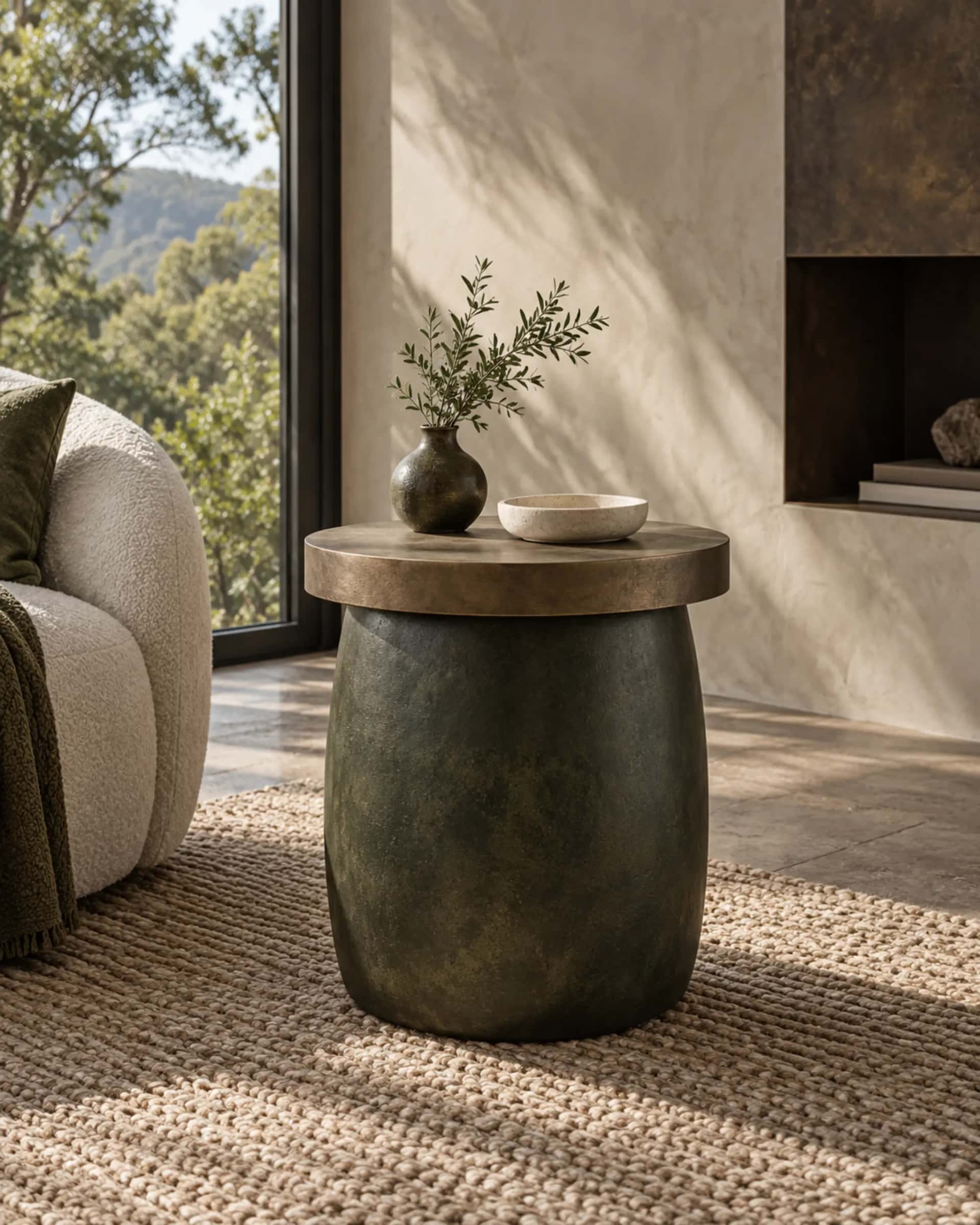 Loam Drum Side Table — design visualization