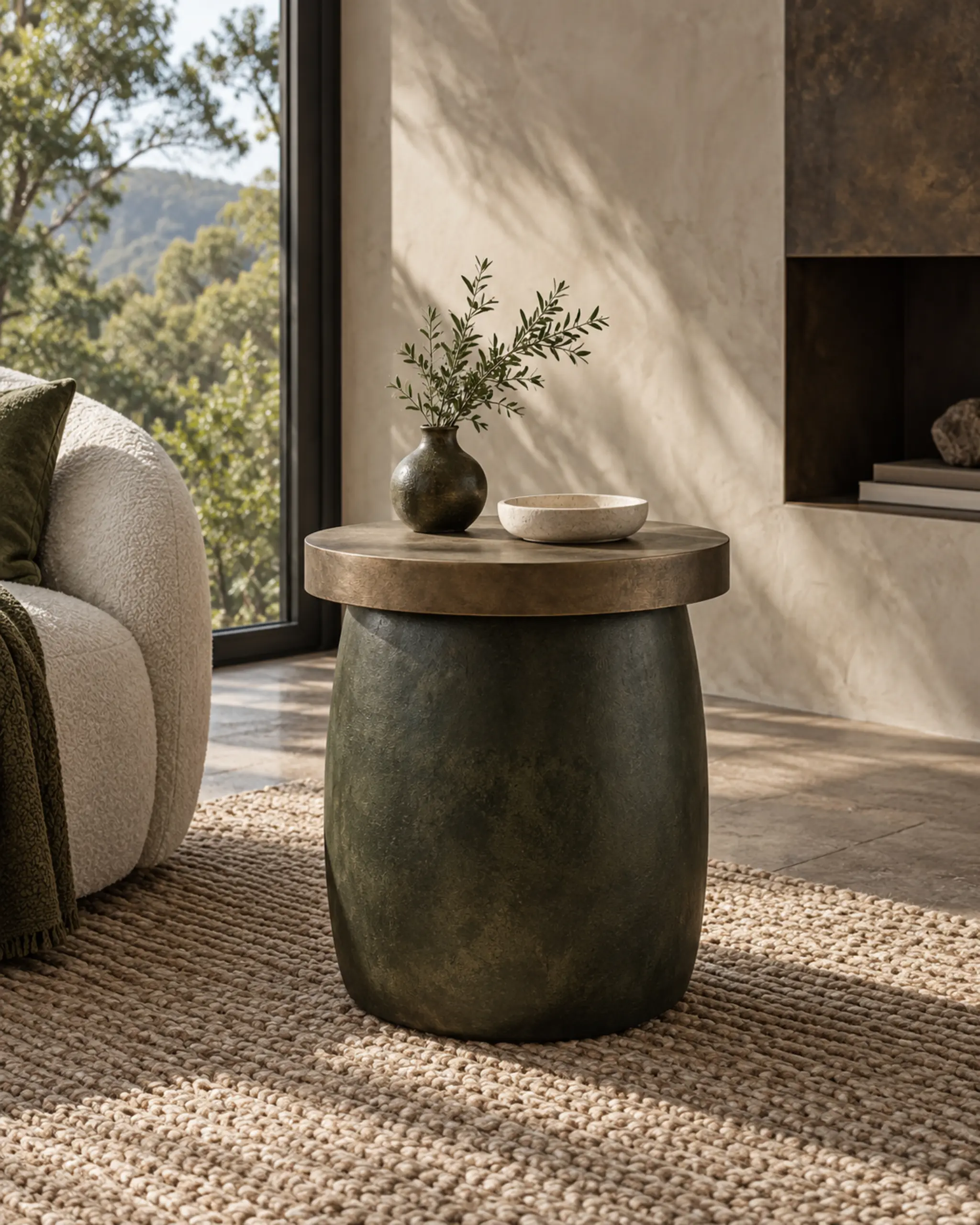 Loam Drum Side Table — design visualization