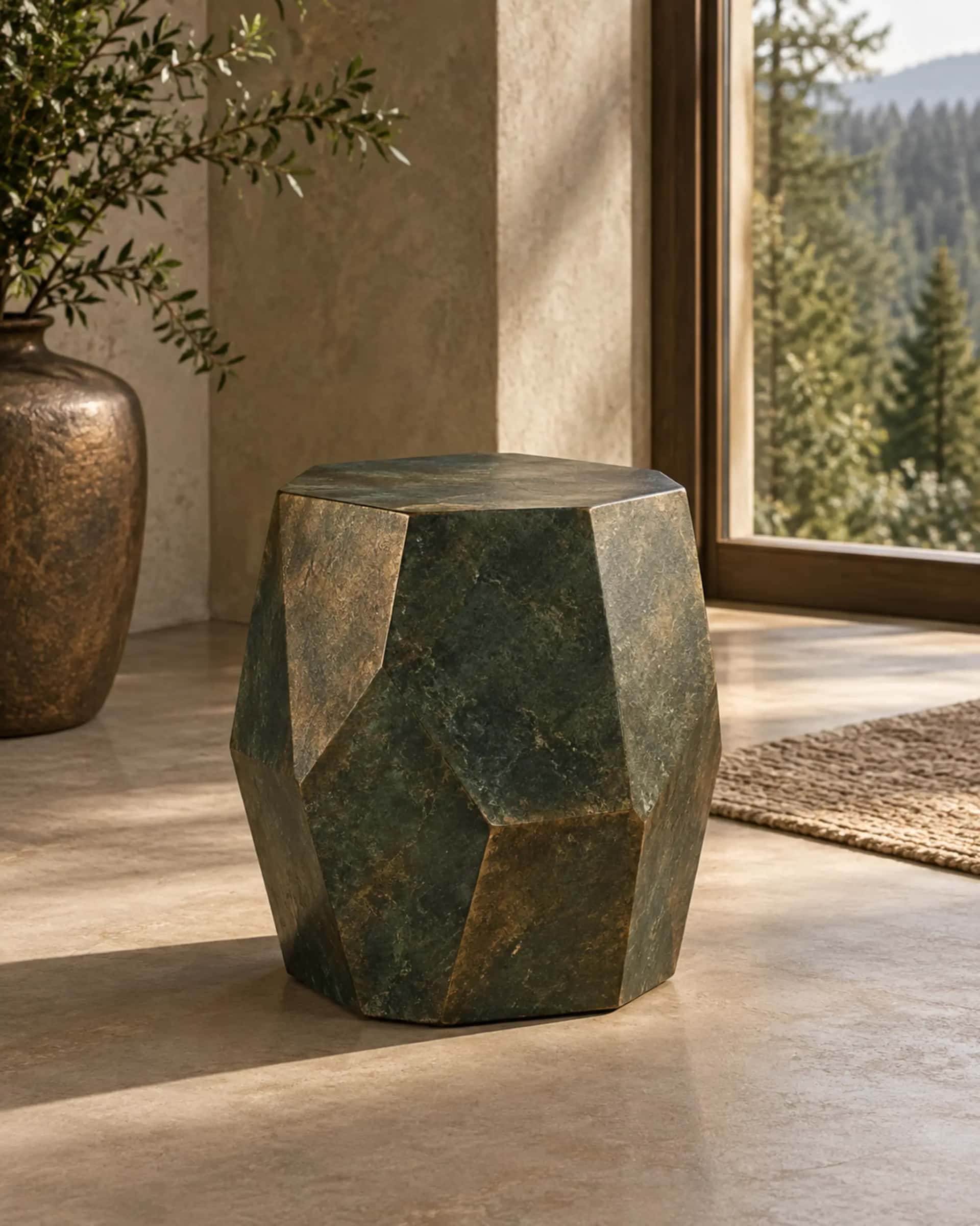 Flint Accent Stool — design visualization