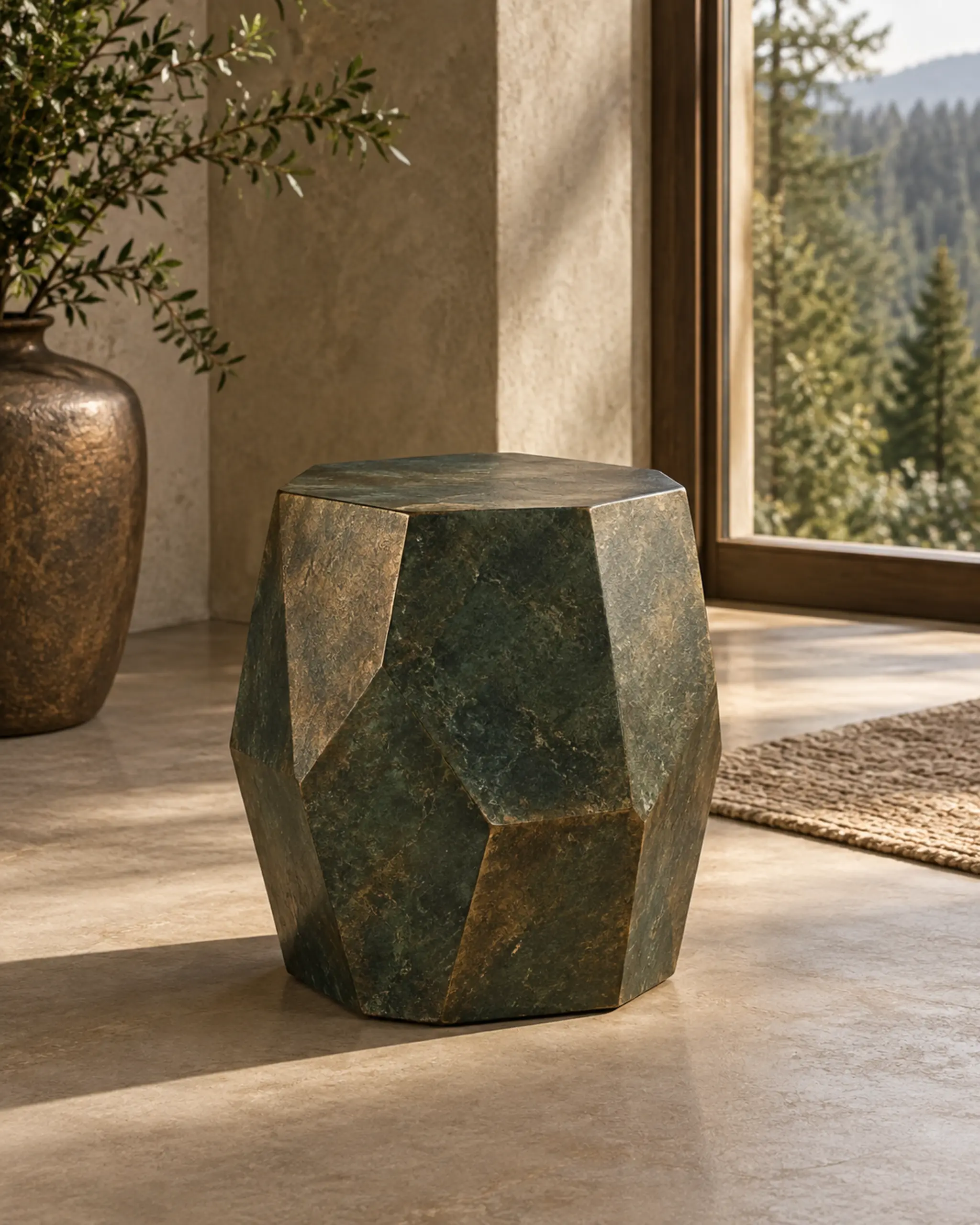 Flint Accent Stool — design visualization