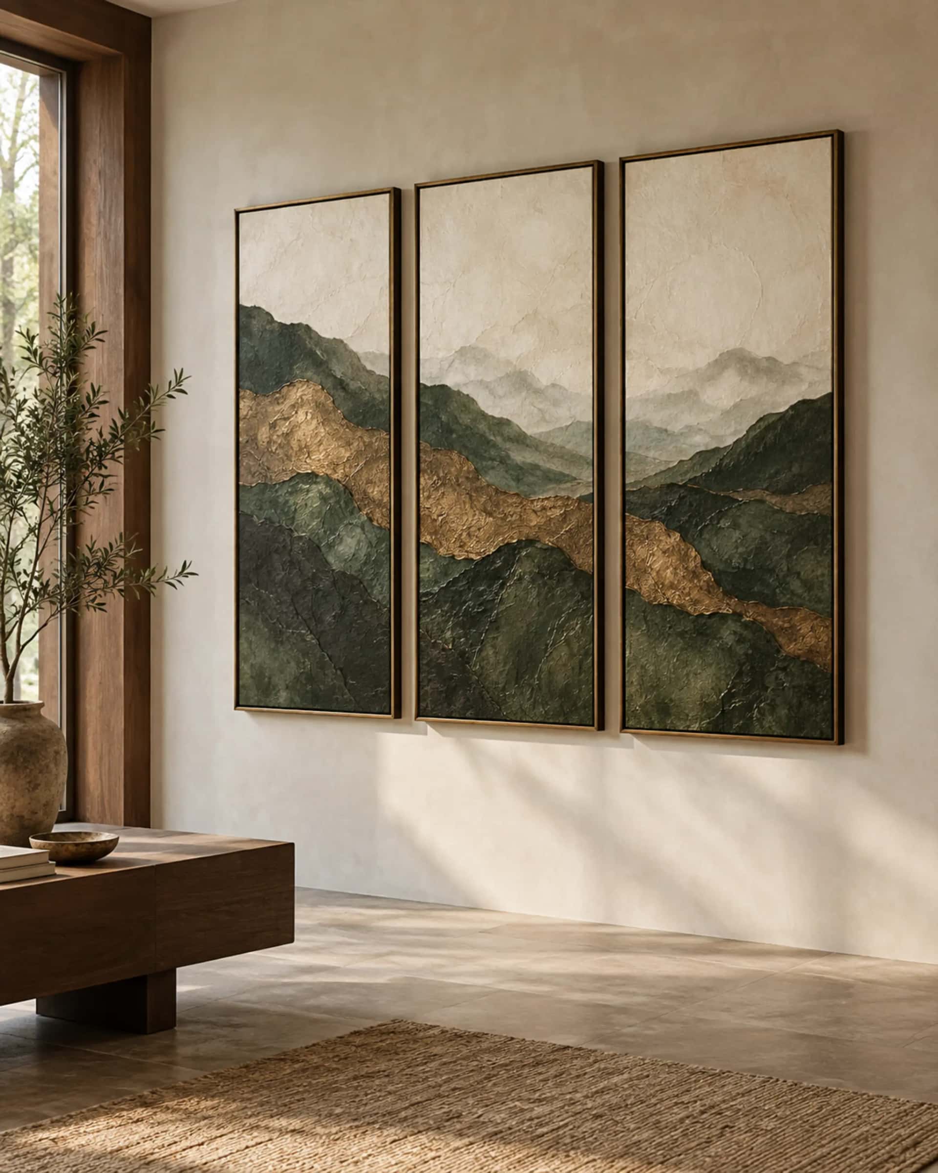 Sequence Wall Triptych — design visualization