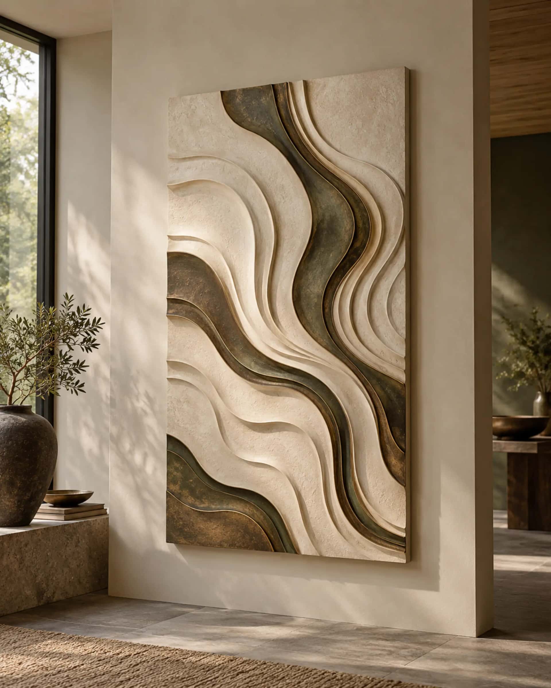 Contour Flow Wall Relief — design visualization
