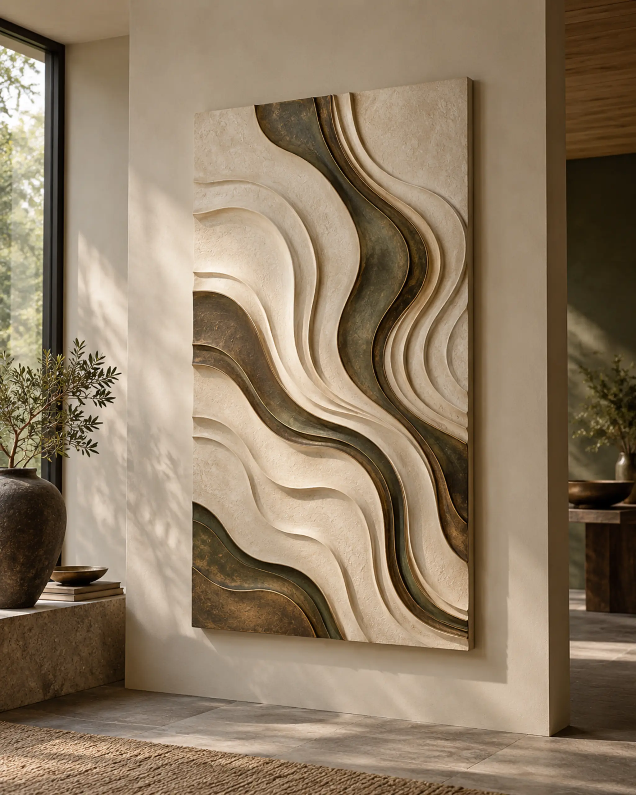 Contour Flow Wall Relief — design visualization