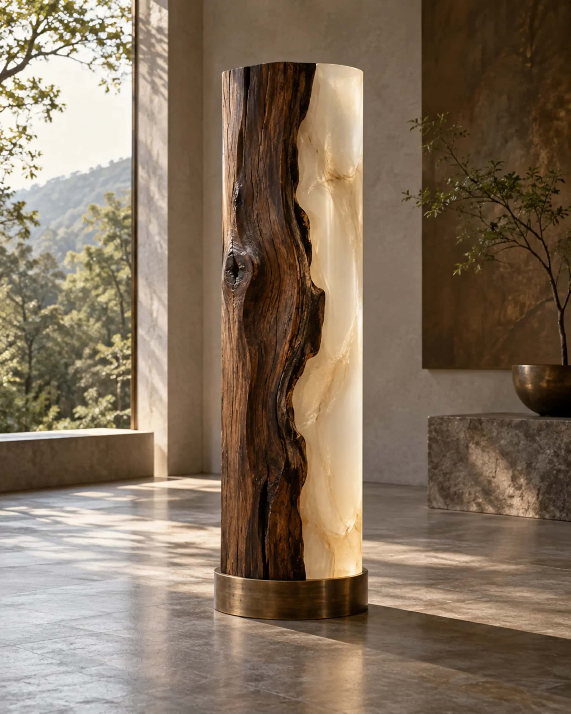 Material Column Sculpture — design visualization