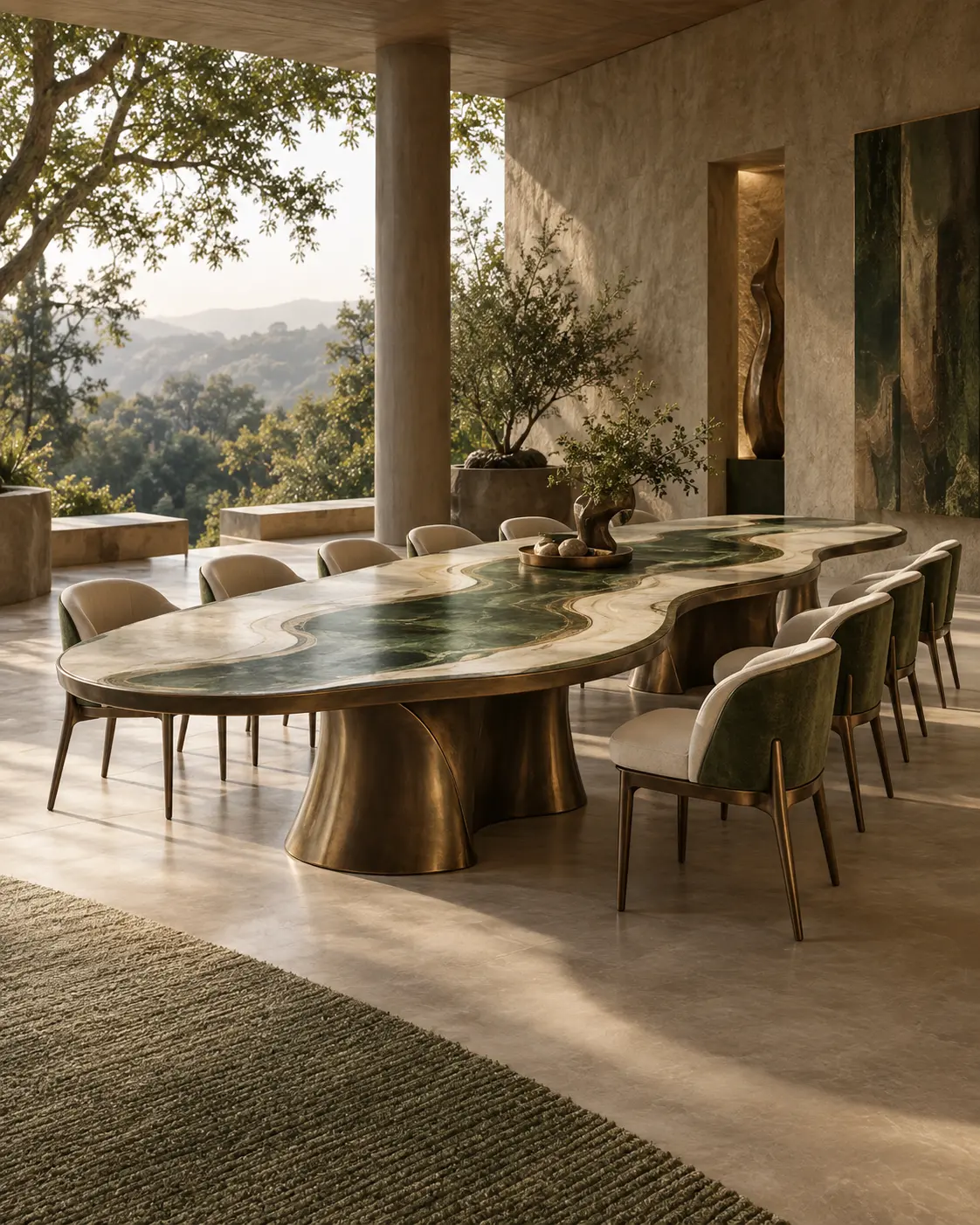Contour Hospitality Table Installation — design visualization