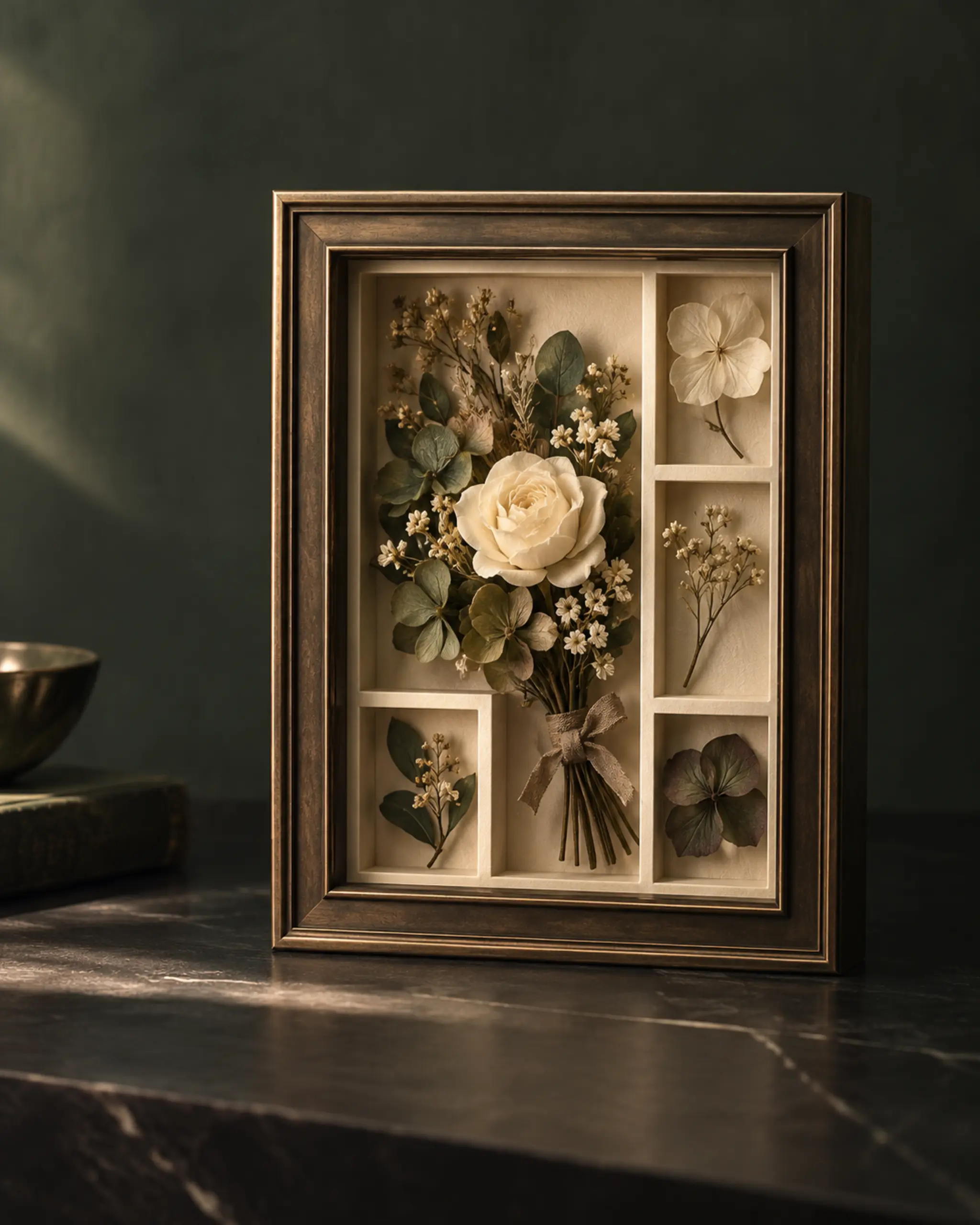 Memory Garden Flower Shadowbox — design visualization