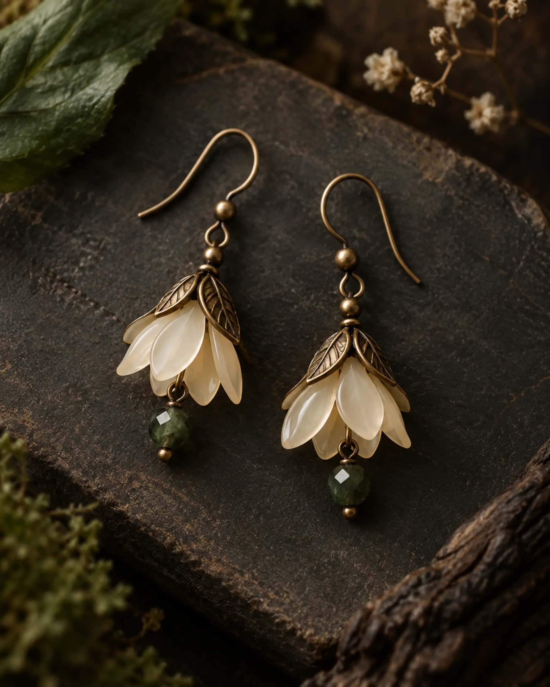 Petal Drop Earrings — design visualization