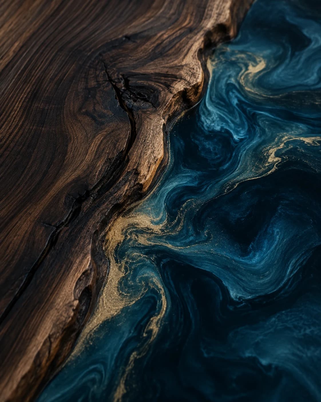 Timber and resin design visualization